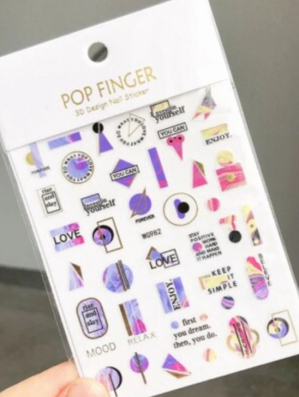 Trendy Self Adhesive Nails Art Transfer Sticker